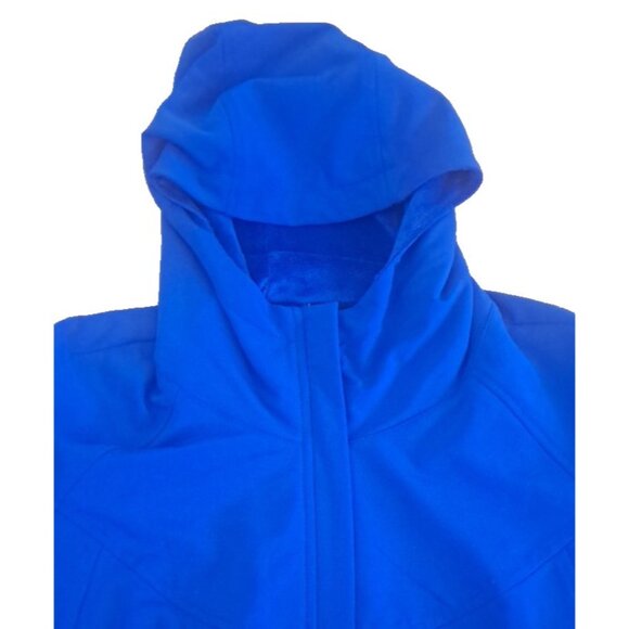Womens Kirkland Signature Softshell Jacket Blue Hooded Zip Pockets Lined XL - Picture 3 of 7